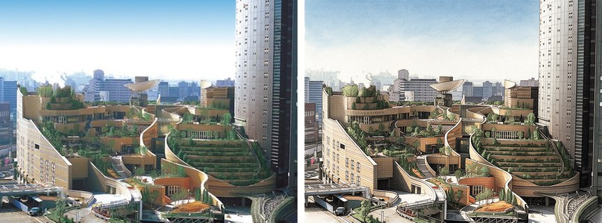 Namba Parks -- v2 Seedream filter -- Seedream 5.0 Pro filter (the 'v2' look)